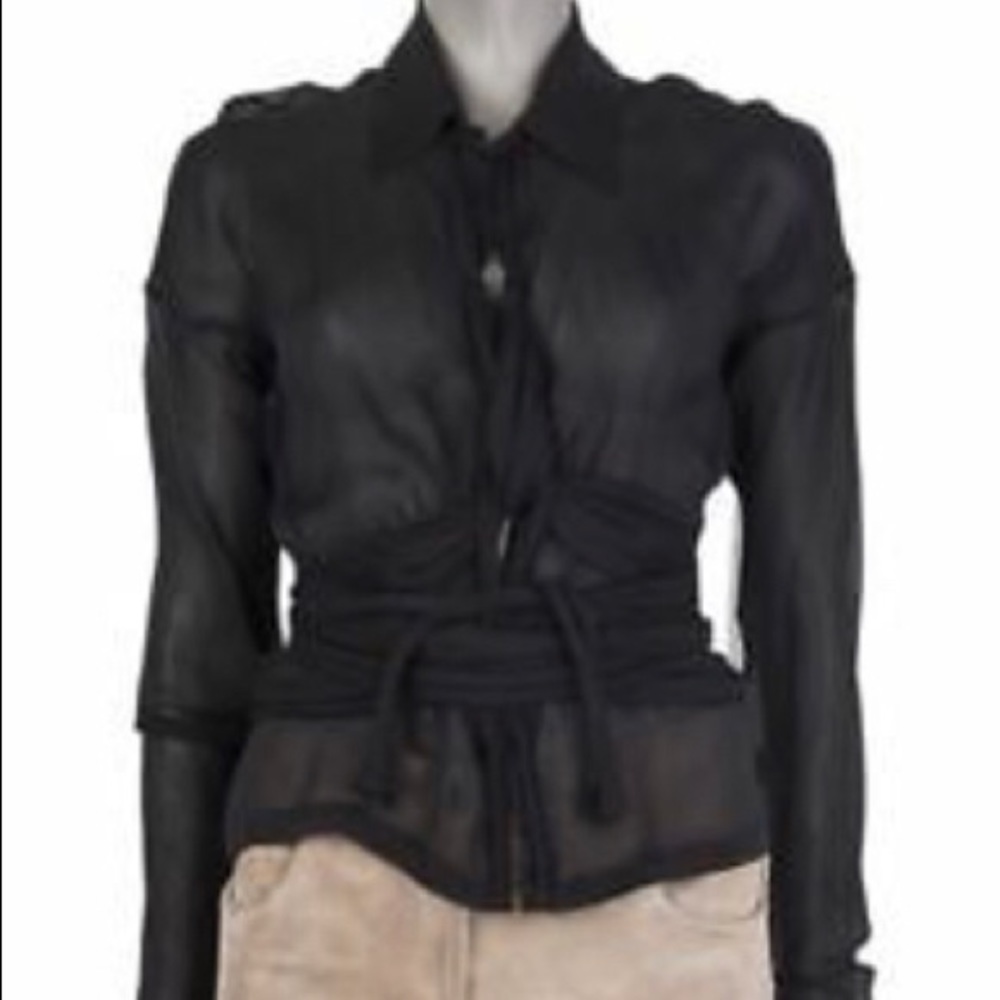 Gucci black sheer blouse (photo sourced)
